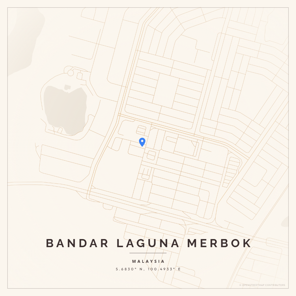 Peta lokasi Mami Jijah V.I.P Palace di Bandar Laguna Merbok 08000, Bedong, Kedah